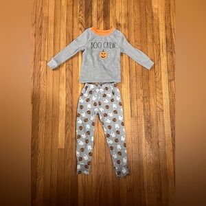 Rae Dunn Gray and Orange Boo Crew 4T Halloween Pajamas